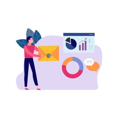 Çocuğun elinde bir zarf var..