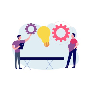 Çocuklar fikirler hakkında konuşuyorlar..