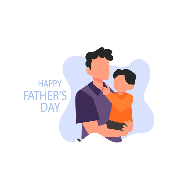 Father Son Celebrating Father Day — Stock Vector