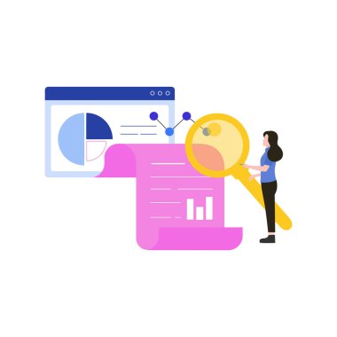 Kız analitik araştırma yapıyor..