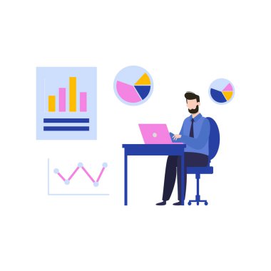 Çocuk masasında çalışıyor..