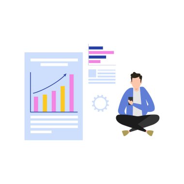 Çocuk grafikteki artışa bakıyor..