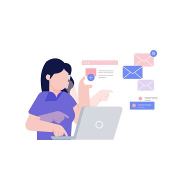 Kız ofis işi yapıyor..