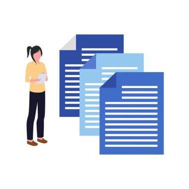 Kız gazetelere bakıyor..