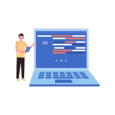 Çocuk yazılım programlama izliyor.