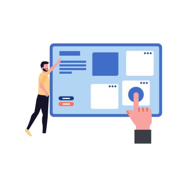 Çocuk düğmeye basıyor..