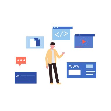 Adam web sayfasını kodluyor..