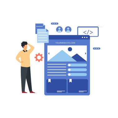 Adamın biri bir web sitesi programlıyor..