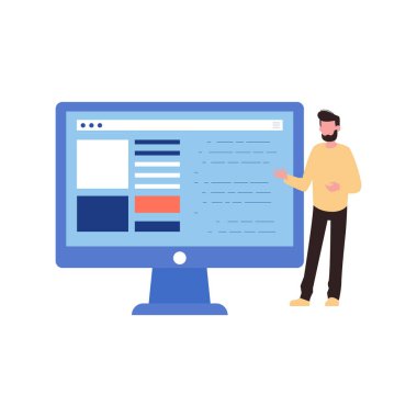 Çocuk monitör yazılımına bakıyor.