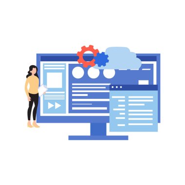 Kız bulut yönetimi yapıyor..