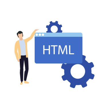 Adam HTML 'i kuruyor..