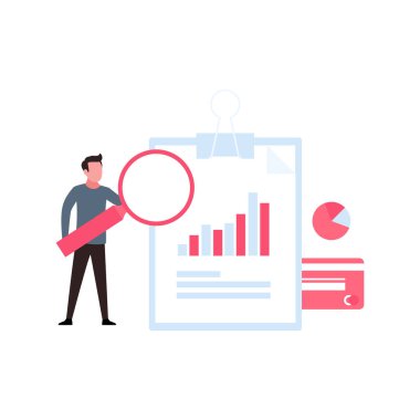 Grafik raporunda arayan çocuk.