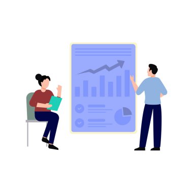Öğretmenler grafik raporunu tartışıyor.