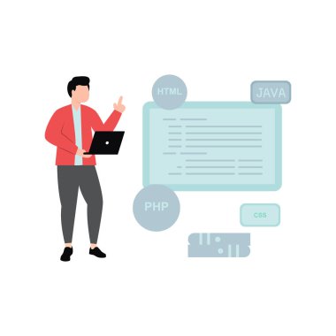 HTML, Java, PHP ve CSS kodlayan adam