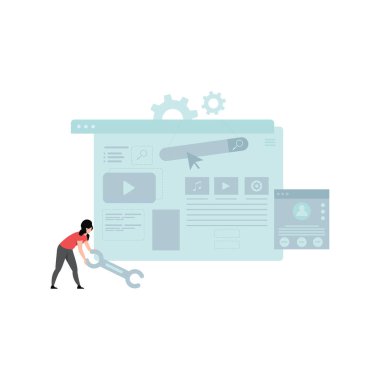 Kız web sitesi geliştiriyor..