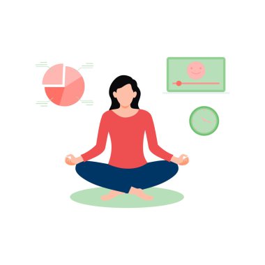 The girl is meditating.