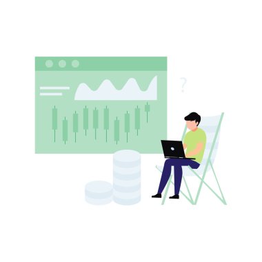 Çocuk dizüstü bilgisayarda çalışıyor..