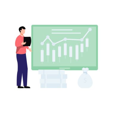 Çocuk analitik grafiğe bakıyor.