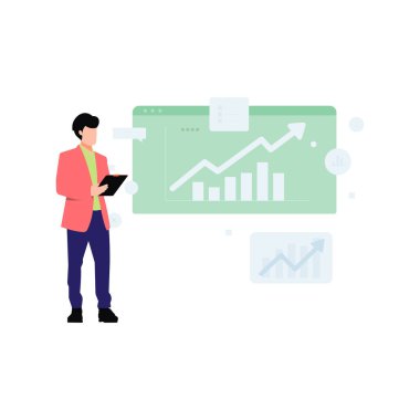 Çocuk grafiğin ilerleyişini izliyor..