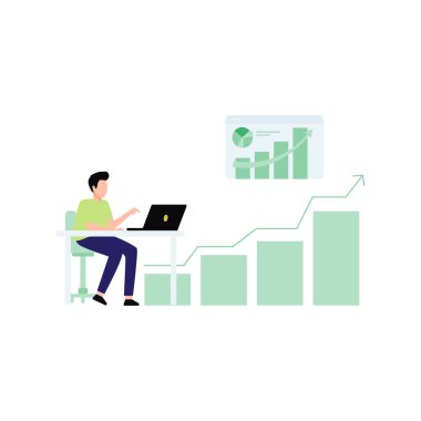 Çocuk dizüstü bilgisayarıyla çalışıyor..