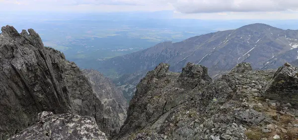 Grzbiet Górski Vidlove Sedlo Wysokich Tatrach — Zdjęcie stockowe