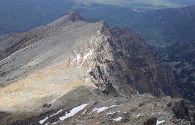 Slovakya 'daki Vysoke Tatry dağlarında bayır