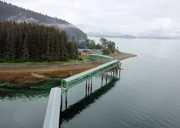 stock image Passenger gangway in the Icy Straight Point in Alaska