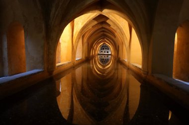 Alcazar Sarayı 'nda su deposu içmek.