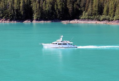 Güneşli havalarda Alaska fiyortlarında dolaşmak