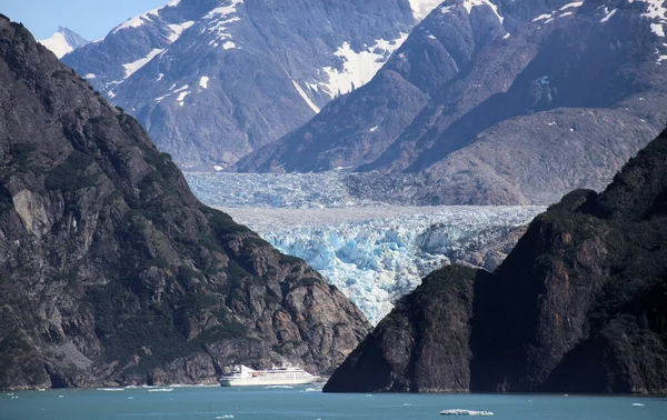 Crucero Explorando Glaciar Fiordo Tracy Arm — Foto de Stock