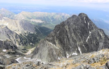 View from the peak of Lomnicky Stit in Slovakia