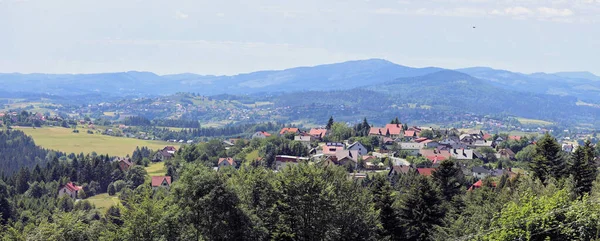 Panorama Aldeia Norte Eslováquia — Fotografia de Stock