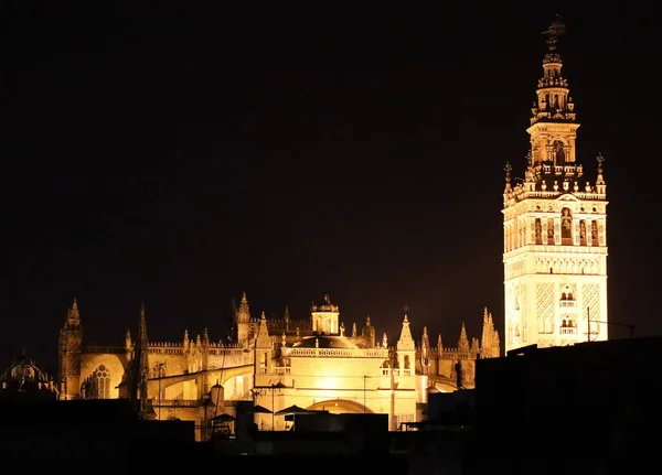 Ночная Панорама Mezquita Catedral Cordoba Spain — стоковое фото