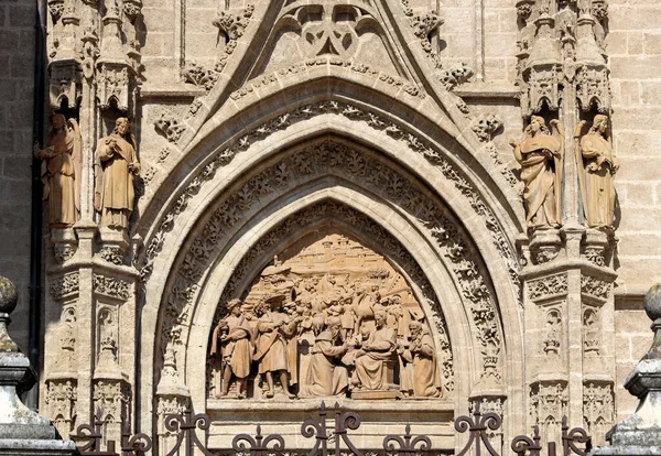 Portal Ornamental Catedral Sevilha Espanha — Fotografia de Stock