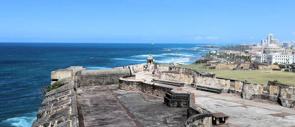 Вид Мурів Фортеці Сан Хуан Пуерто Рико — стокове фото
