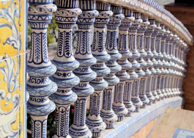 Plaza de Espana 'da seramik balustrade