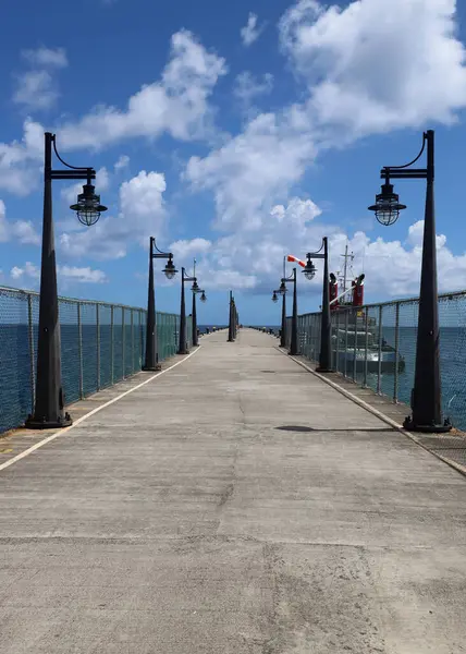 Saint Kitts & Nevis 'teki Basseterre rıhtımında gemi turu