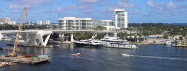 Fort Lauderdale Florida 'nın rıhtım manzarası