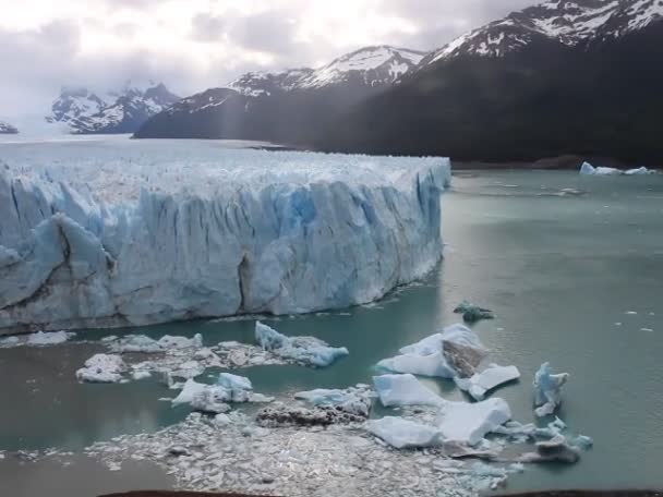 Perito Moreno Gletsjer Een Natuurwonder Van Argentinië — Stockvideo