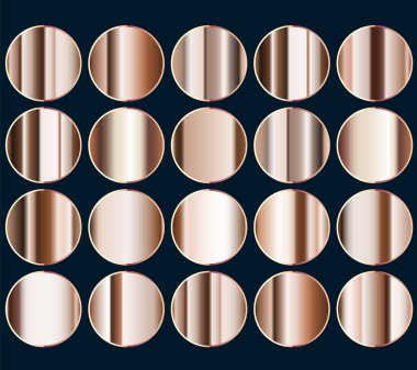 GROUP metalik altın gradyan renk koleksiyonu tasarım için gri gradyan örnekleri