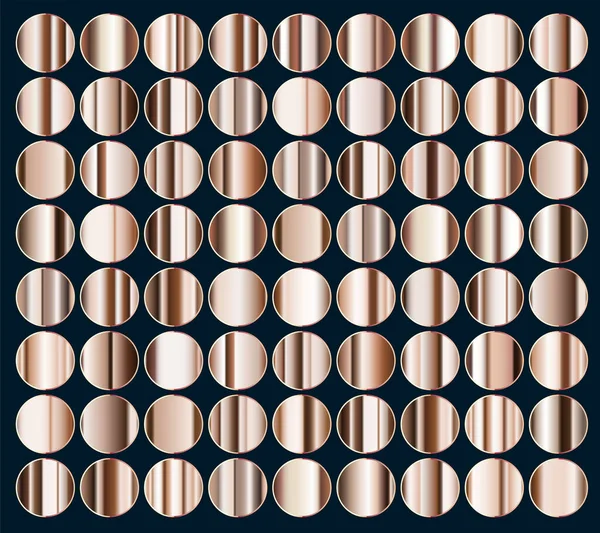 Une Collection Dégradés Dorés Métaliques Set Dégradés Gris Pour Design — Image vectorielle