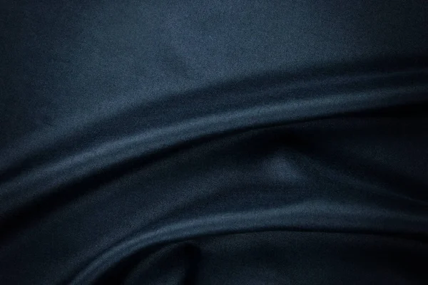 Σκούρο Μπλε Ύφασμα Ύφασμα Ρούχων Ταπετσαρία Έννοιες Μόδας Μεταξιού Και — Φωτογραφία Αρχείου
