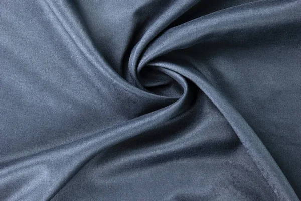 Mörkblå Abstrakt Bakgrund Mörkblå Vågiga Mjuka Veck Ytan Tyget Blå — Stockfoto