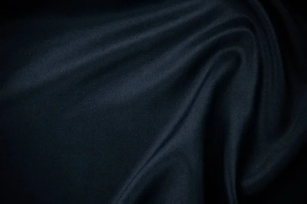 Современный Темно Градиентный Синий Шелковый Фон Хороший Софт Складки Блеск — стоковое фото