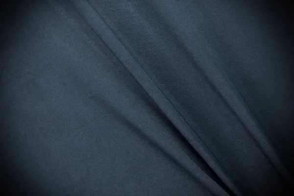 Гладкая Темно Синяя Ткань Элегантный Шелк Атлас Роскошная Текстура Ткани — стоковое фото
