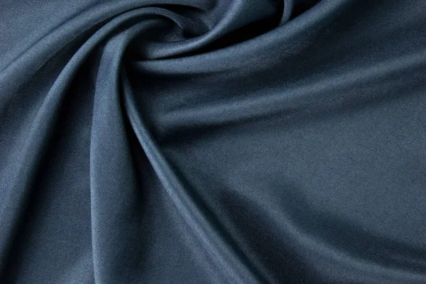 Gładki Elegancki Ciemnoniebieski Jedwab Dla Luksusowej Tkaniny Tekstury Projektowania Tła — Zdjęcie stockowe