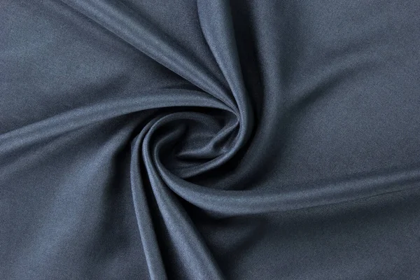 Liscio Elegante Seta Blu Scuro Raso Trama Del Tessuto Lusso — Foto Stock