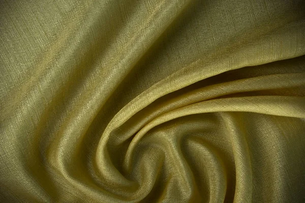 Абстрактный Желтый Фон Роскошной Ткани Ткани Волновой Волнистой Шелковой Текстуры — стоковое фото