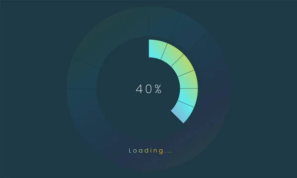 Percent Loading User Interface Futuristic Loading Icon Colorful Loading Tap — Stock Vector