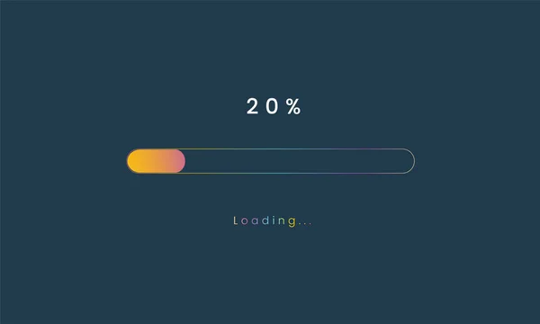 Percent Rainbow Loading Bar Luplouad User Interface Colorful Futuristic Loading — Stock Vector